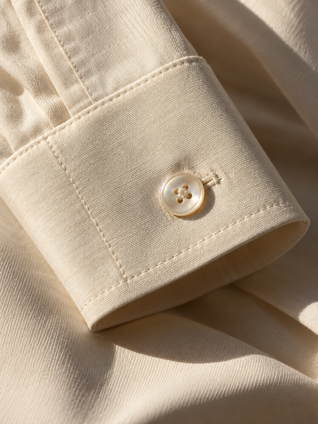 Detalle de tejido y confección de una camisa