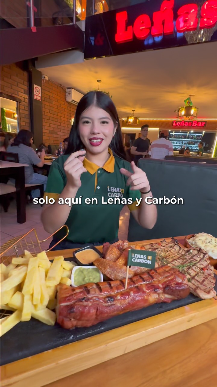 Parrillada y presentadora en una publicación oficial de Leñas y Carbón